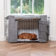 Dog Crate Cover in Pewter Herringbone Tweed by Lords & Labradors Sale