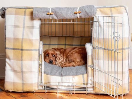 Dog Crate Cover in Balmoral Ochre Ash Tweed by Lords & Labradors Cheap