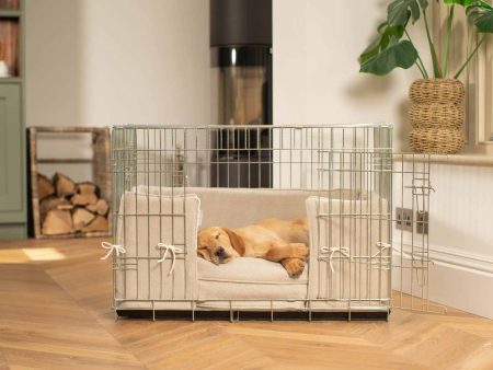 Dog Crate Bumper in Natural Herringbone Tweed by Lords & Labradors For Cheap