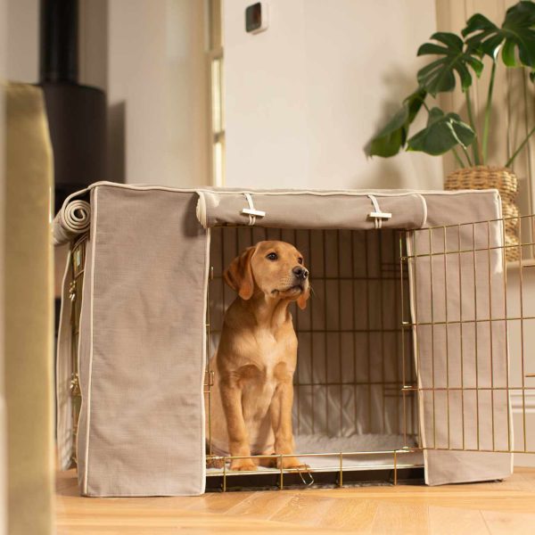 Dog Crate Cover In Savanna Stone by Lords & Labradors Sale