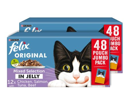 Felix Cat Food Mixed Selection In Jelly (96 x 100g) For Discount