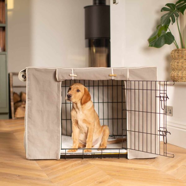 Dog Crate Cover In Savanna Stone by Lords & Labradors Sale