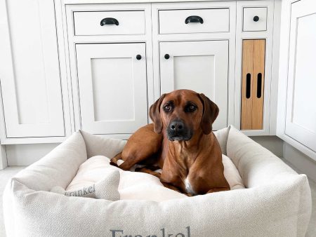 Box Bed With Removable Covers in Herringbone Tweed by Lords & Labradors Fashion