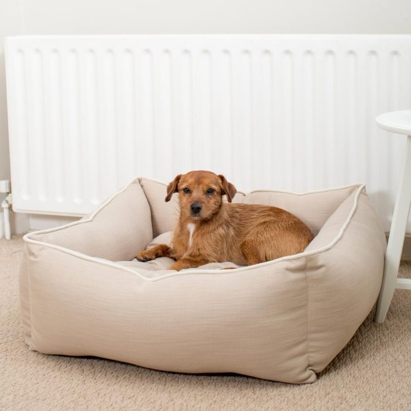 Box Bed With Removable Covers in Savanna Oatmeal by Lords & Labradors Discount