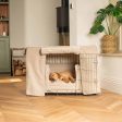 Dog Crate Set In Natural Herringbone Tweed by Lords & Labradors Cheap