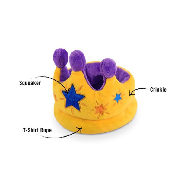 P.L.A.Y. Party Time Canine Crown Toy Plush Dog Toy Online Hot Sale