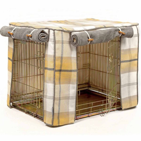 Dog Crate Cover in Balmoral Ochre Ash Tweed by Lords & Labradors Cheap