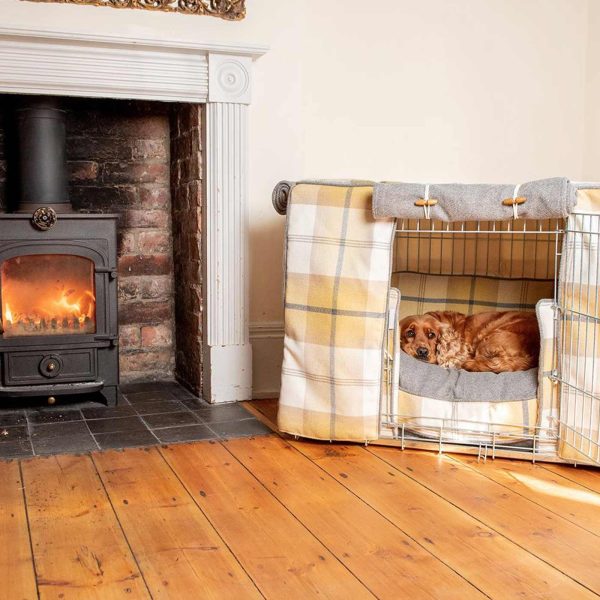 Dog Crate Cover in Balmoral Ochre Ash Tweed by Lords & Labradors Cheap