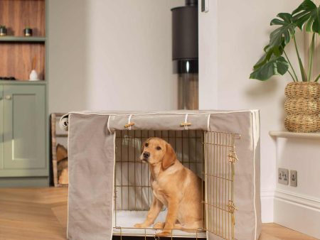 Dog Crate Cover In Savanna Stone by Lords & Labradors Sale