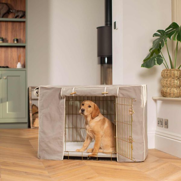 Dog Crate Cover In Savanna Stone by Lords & Labradors Sale