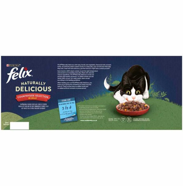 Felix Naturally Delicious Countryside Selection in Jelly Wet Cat Food (40 x 80g) Online now